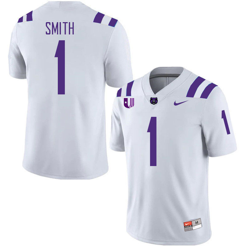 Central Arkansas Bears #1 Tremon Smith College Football Jerseys,Uniforms Stitched-White
